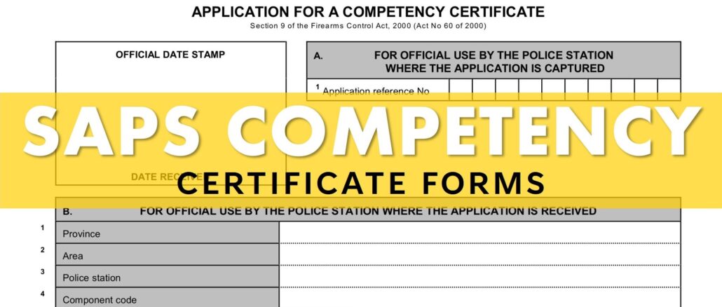 SAPS Competency Certificate Forms - gunlink.co.za