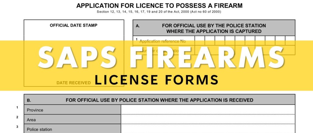SAPS Firearms License Forms - gunlink.co.za