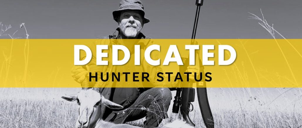 Dedicated Hunting Status - How To Get It - gunlink.co.za